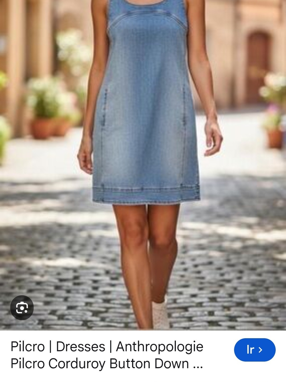 Pilcro The  Anthropologie Light Blue Denim Shift Skirt